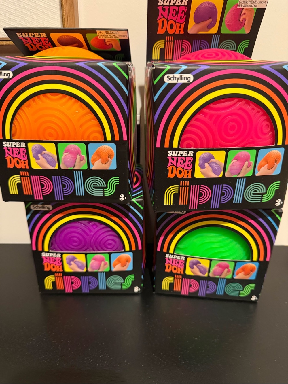 Needoh super ripples orange pink purple green